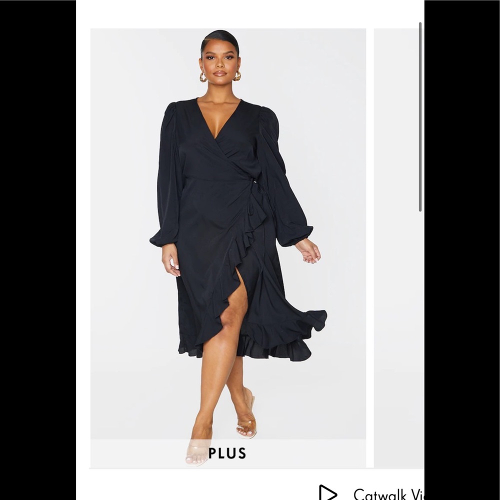 PLT Wrap Ruffled dress